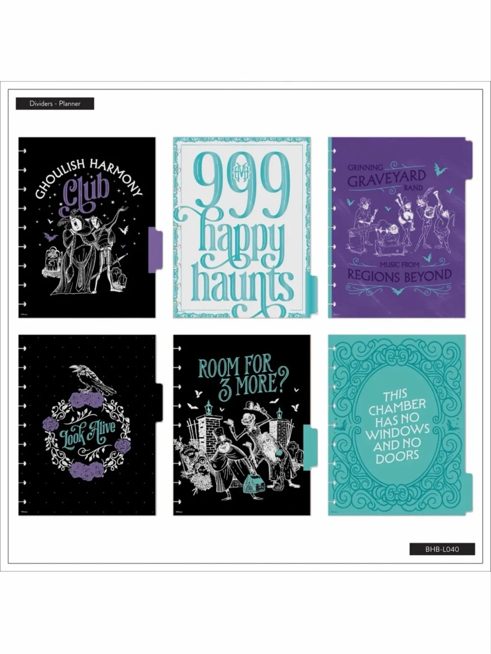 Happy Planner Haunted Mansion Deluxe Undated Classic Dashboard Planner